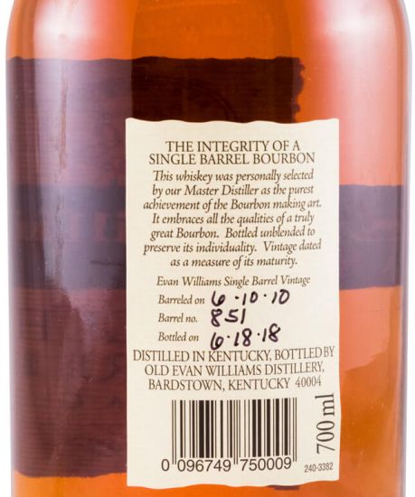 2010 Evan Williams Single Barrel Vintage
