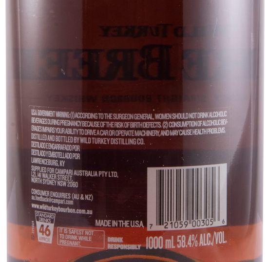 Wild Turkey Rare Breed Barrel Proof Straight Bourbon 1L