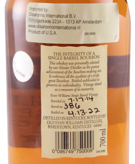 2014 Evan Williams Vintage Single Barrel