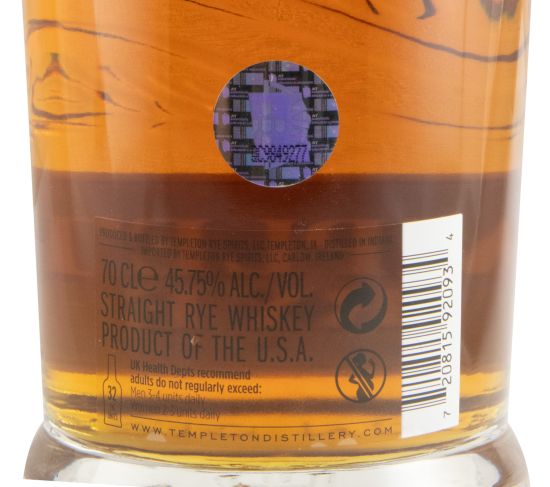 Templeton Rye Signature Reserve Straigth Rye 6 anos