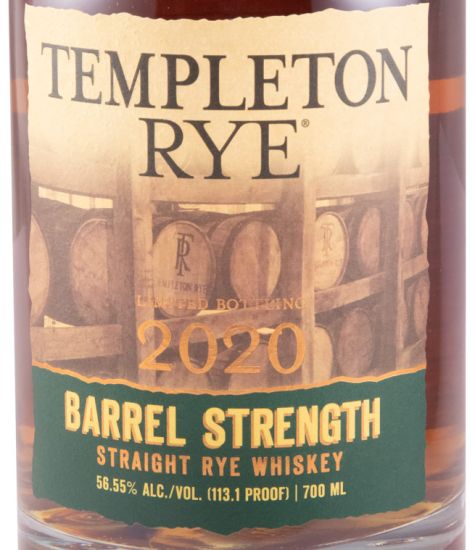 2020 Templeton Rye Barrel Strength Straigth Rye