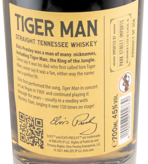 Elvis Tiger Man Straight Tennessee