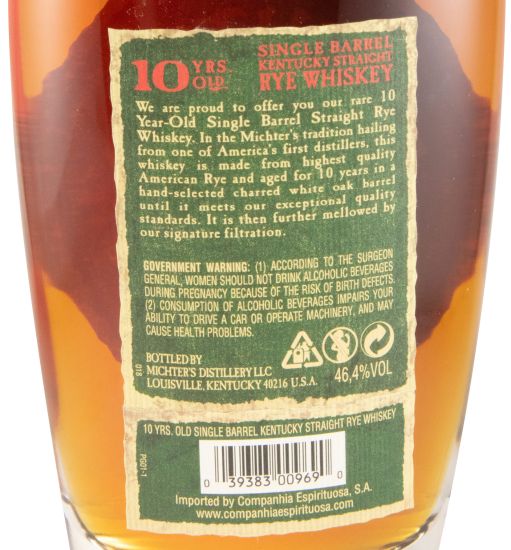 Michter's Straight Rye 10 anos