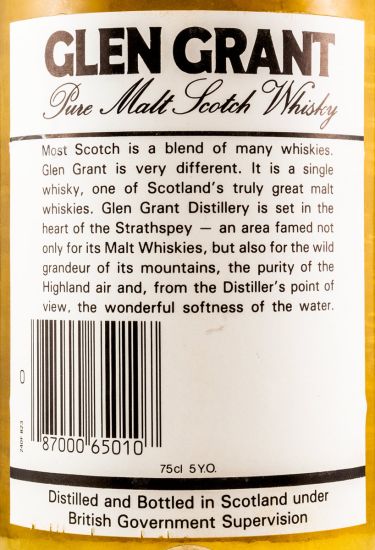 Glen Grant 5 years (destiled 1982) 75cl
