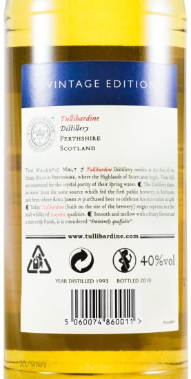 1993 Tullibardine Vintage Edition