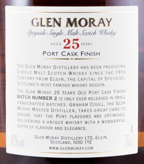 Glen Moray 25 anos Port Cask Finish Batch 2