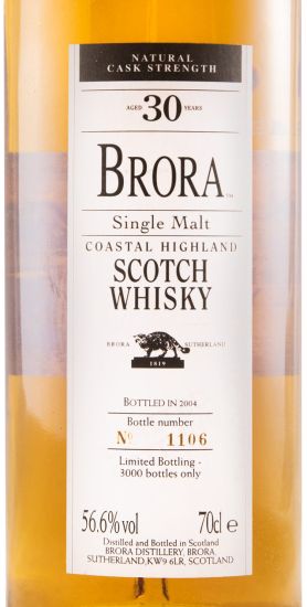 Brora 30 anos (garrafa n.º1106 engarrafado em 2004)