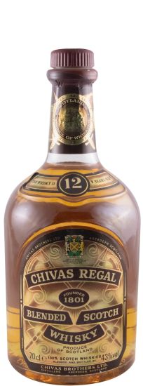 Chivas Regal 12 anos 43% (garrafa antiga)