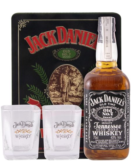 Jack Daniel's w/2 Glasses & Metal Case