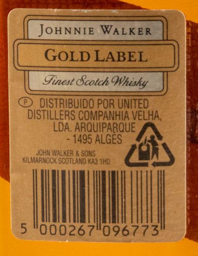 Johnnie Walker Gformer label 18 years (former bottle)