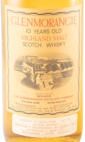 Glenmorangie 10 anos (garrafa redonda) 75cl