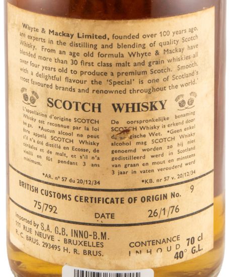 Whyte & Mackays Special Over 4 anos