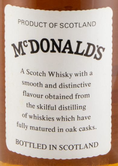 McDonald's Special Select Fine Old 75cl