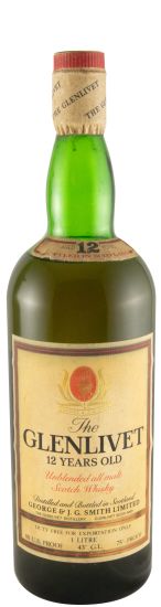 Glenlivet 12 anos (rótulo antigo) 1L