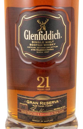 Glenfiddich Cask Selection 36 Gran Reserva Rum Cask Finish 21 anos