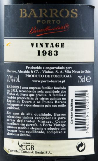 1983 Barros Vintage Porto