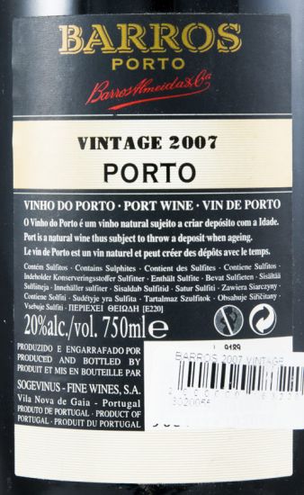 2007 Barros Vintage Porto