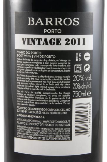 2011 Barros Vintage Port