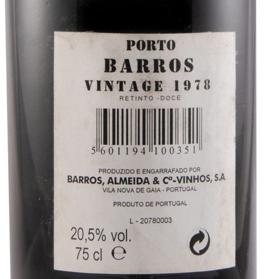 1978 Barros Vintage Porto