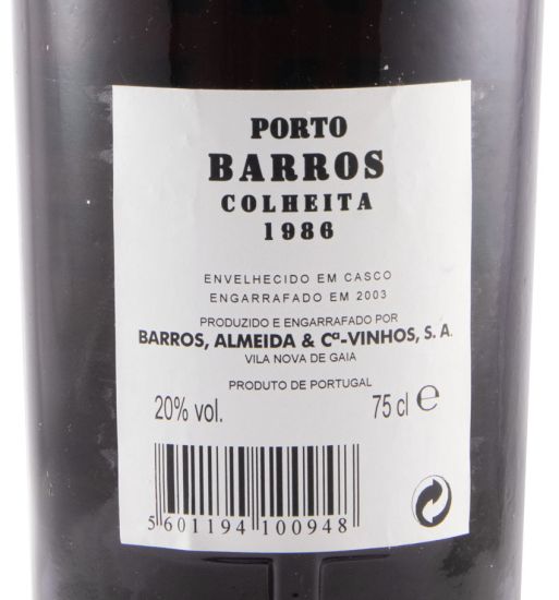 1986 Barros Colheita Port