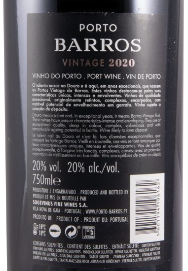 2020 Barros Vintage Porto