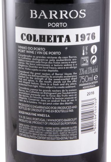 1976 Barros Colheita Porto (engarrafado em 2016)