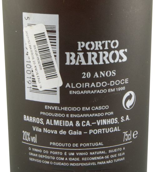 Barros 20 years Port (bottled in 1998)