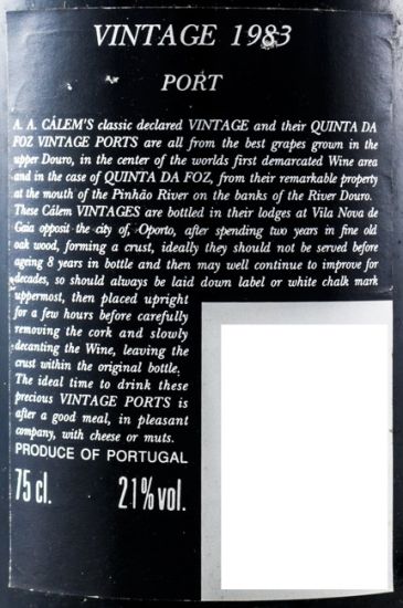 1983 Cálem Vintage Porto
