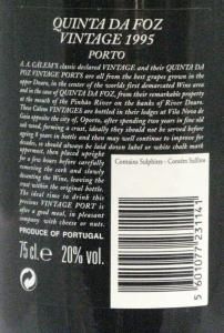 1995 Cálem Quinta da Foz Vintage Porto