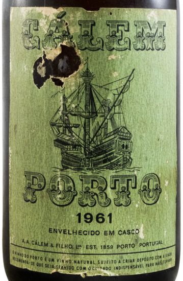 1961 Cálem Colheita Port (paper label)