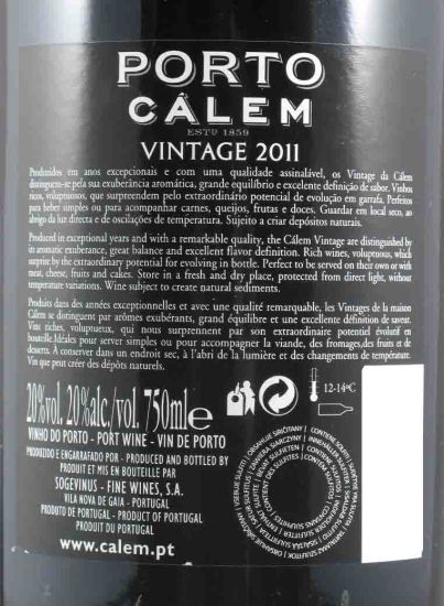 2011 Cálem Vintage Porto