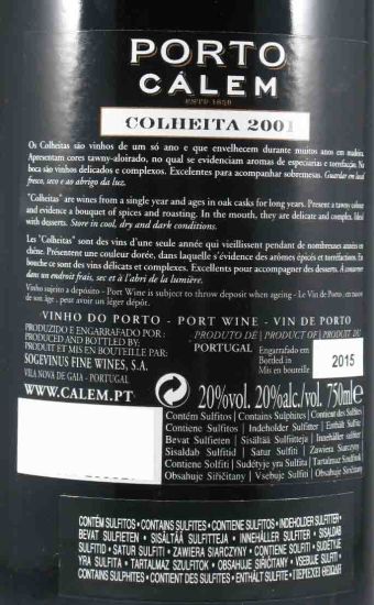 2001 Cálem Colheita Porto