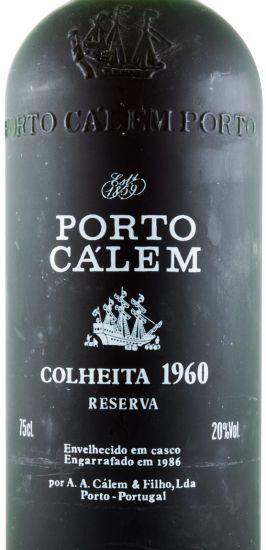 1960 Cálem Colheita Port (laser-engraved bottle)