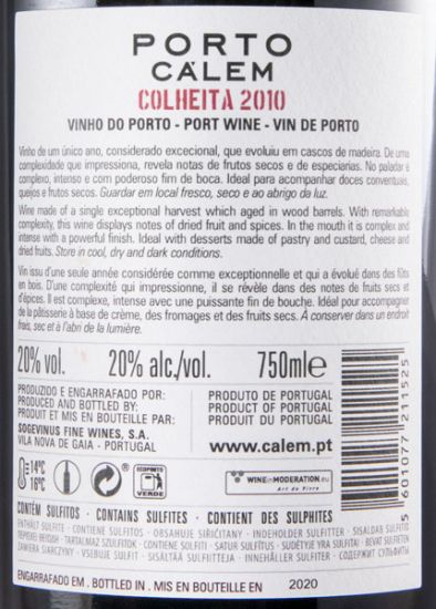 2010 Cálem Colheita Porto