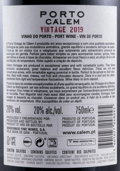2019 Cálem Vintage Port