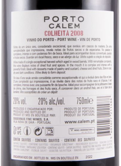 2008 Cálem Colheita Port