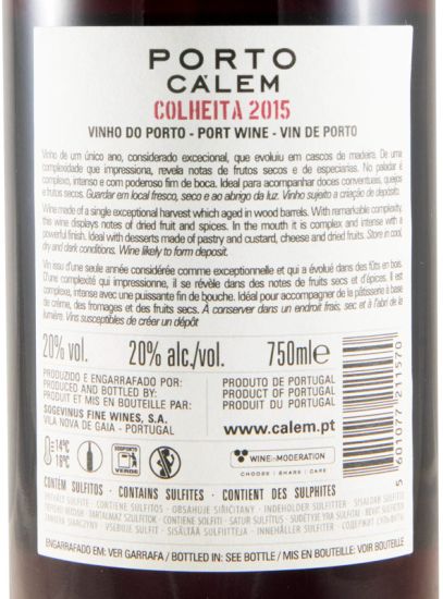 2015 Cálem Colheita Port