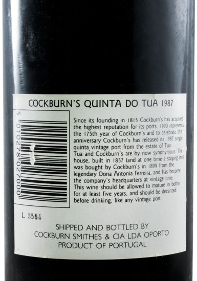 1987 Cockburn's Quinta do Tua Vintage Porto