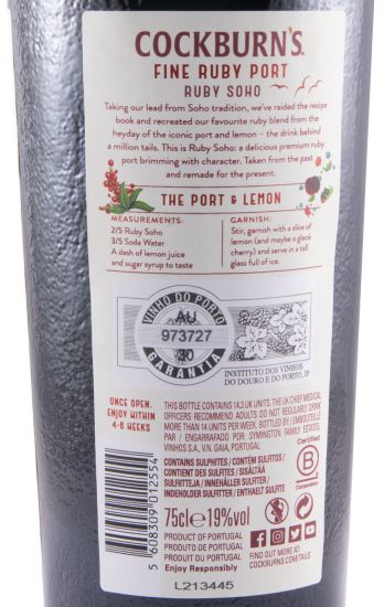 Cockburn's Ruby Soho Porto
