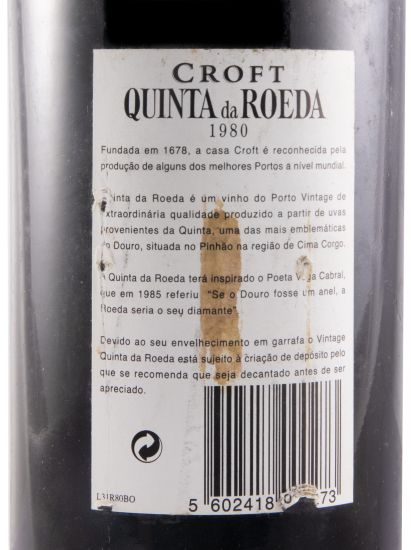 1980 Croft Quinta da Roêda Vintage Porto