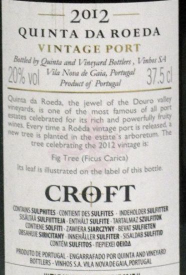2012 Croft Quinta da Roêda Vintage Porto 37,5 cl