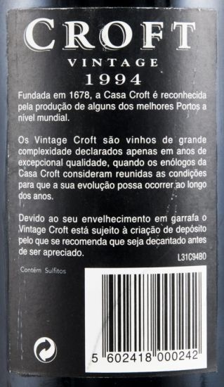 1994 Croft Vintage Porto