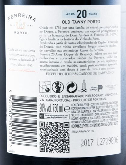 Ferreira Duque de Bragança 20 years Port