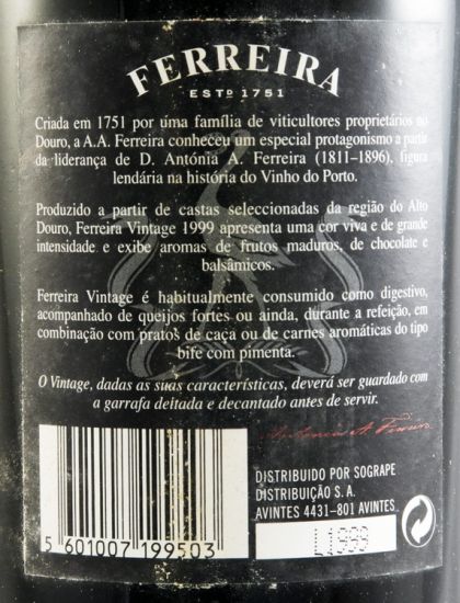 1999 Ferreira Vintage Porto