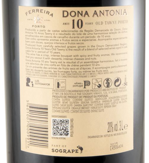 Ferreira Dona Antonia 10 years Port 3L