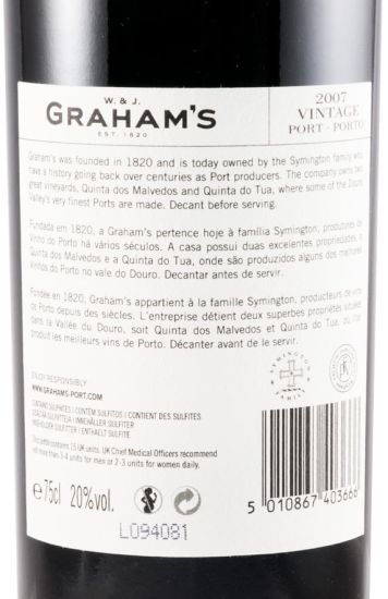2007 Graham's Vintage Porto