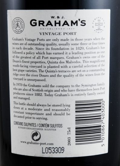 2003 Graham's Vintage Port