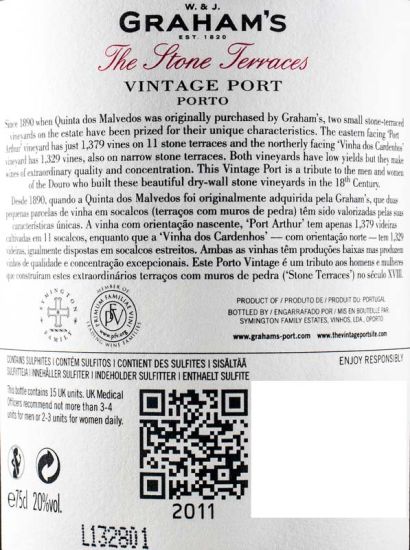 2011 Graham's The Stone Terraces Vintage Porto