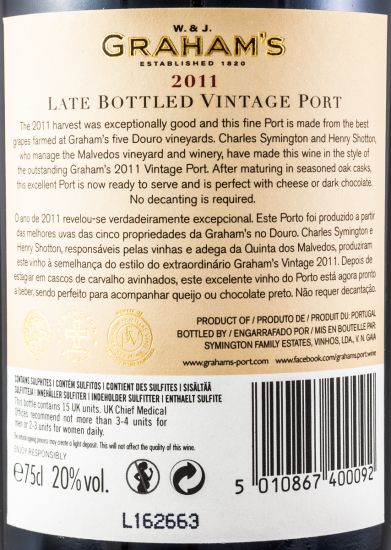 2011 Graham's LBV Port
