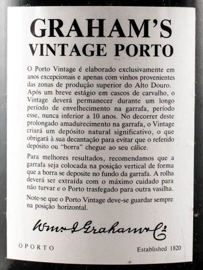 1980 Graham's Vintage Porto 1,5L